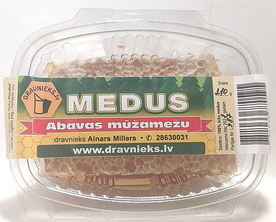 Abavas mūžamežu -šūnu medus gabaliņš
